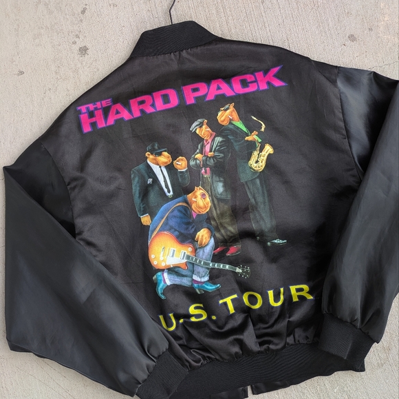 Vintage 90s Camel The Hard Pack U.S. Tour Satin Bomber Jacket - Picture 2 of 7